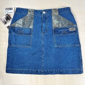 Team‎ Realtree Signature Collection Cargo Skirt Camo Denim pockets & loops M